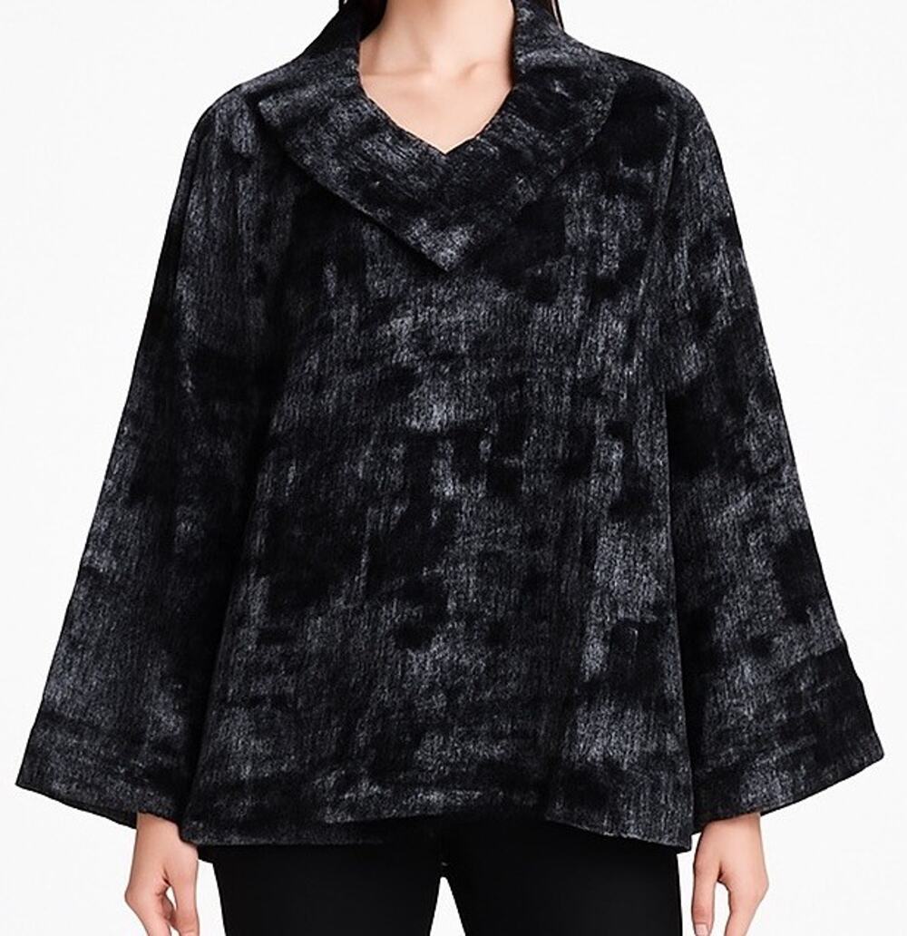 Bryn Walker Black Velvet Jacket Bell Sleeve Sz S Whimsy Goth Fairy Witchy